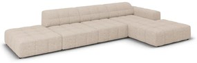 Бежов ъглов диван (десен ъгъл) Chicago - Cosmopolitan Design