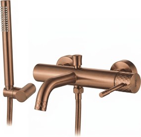 Смесител за вана Rea Lungo Diamond Brush Copper