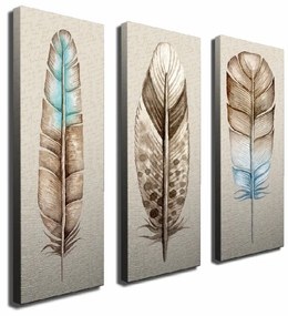 Картина от 3 части върху платно Пера - Wallity