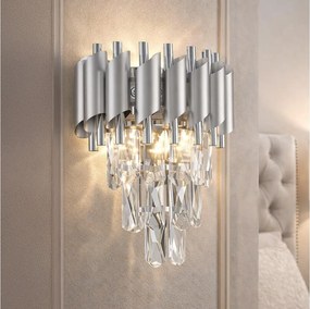 Brilagi - Настенно осветително тяло ECLIPSE 2xE14/10W/230V сребристо