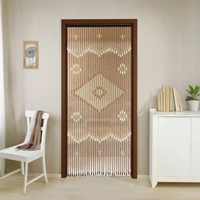 Бамбукова завеса за врата в естествен цвят 90x200 cm Rhombus – Maximex