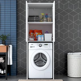Шкаф за пералня KD110, цвят Бял