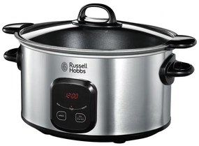 Уред за бавно готвене Russell Hobbs MaxiCook 22750-56, 200 W, 6 l, 3 температурни настройки, Таймер, Подвижна тенджера, Сребрист/черен