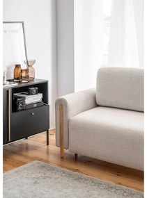 Бежов сгъваем/с място за съхранение диван от прежда с примки от букле 244 cm Arcadova – ELTAP