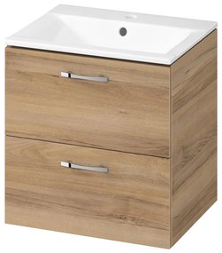 Cersanit S801-458 - Стенен шкаф за баня с мивка NIKO 50x40 см орех