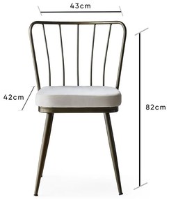 Сиви метални трапезни столове в комплект от 2 броя Yildiz - Kalune Desig