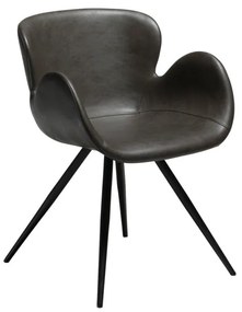 Сив тапициран трапезен стол с подлакътници Gaia – DAN-FORM Denmark