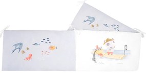 KIKKA BOO Обиколник за легло 210 см. THE FISH PANDA