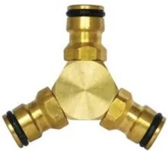 Разклонител за бърза връзка 1/2"м 3-посочен месинг
