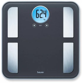 Кантар Beurer BF 195, До 180 кг, 7 функции, Памет, LCD, 5 нива физическа активност, Сив/сребрист