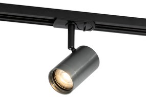 Модерен прожектор Gunmetal за 1-фазова релсова система - Iconic Jeana