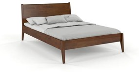 Двойно легло от борова дървесина с декор от орех , 160 x 200 cm Visby Radom - Skandica
