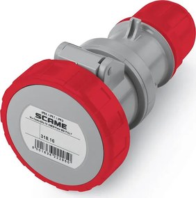 Scame Промишлен подвижен контакт 3P+Е 16A IP66/67, 6h серия Optima - 318.1646