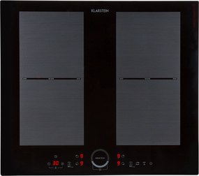 Klarstein Delicatessa 60, индукционен котлон за вграждане, 4 зони, 7000 W, керамична повърхност, черна