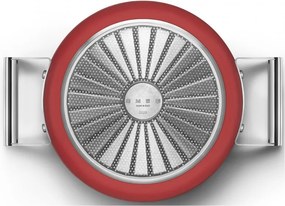 Тенджера SMEG CKFC2411RDM, 4.8 л, Ø24 см, Тефлоново покритие, До 250°C, Индукция, Червен