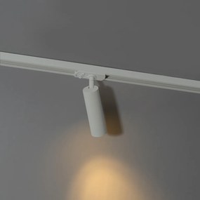 Модерен бял прожектор за 1-фазова 35 мм релсова система - Iconic Jeana Luxe