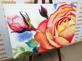 Картина на платно – Рози в розови нюанси