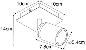 Модерен баня прожектор месинг квадрат IP44 - Ducha