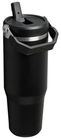 Черен термос от неръждаема стомана 890 ml IceFlow™ Flip Straw 2.0 Tumbler Black – Stanley