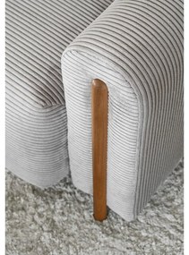 Светлосив сгъваем/с място за съхранение диван от рипсено кадифе 244 cm Arcadova – ELTAP