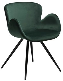 Зелен тапициран трапезен стол с подлакътници Gaia – DAN-FORM Denmark