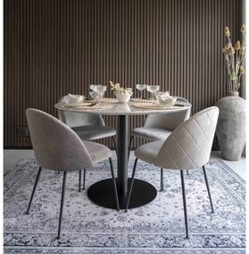 Светлосиви кадифени трапезни столове в комплект от 2 броя Geneve - House Nordic