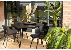 Черна градинска маса ø 128 cm Sophie - Hartman