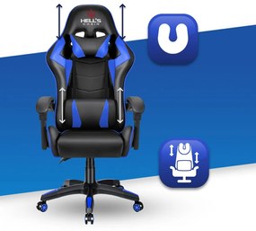 Геймърски стол HC-1007 черно и синьо