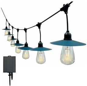 LED Соларна верига 15xLED/0,2W/3,7V 15,6 m 3000K IP44 2400 mAh