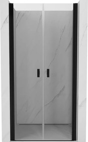 Mexen Mist люлеещи се душ врати 100 см, прозрачни, черни - 8A7-100-000-70-00
