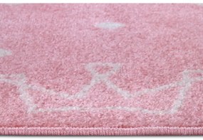 Розов детски килим 160x235 cm Crowns - Hanse Home