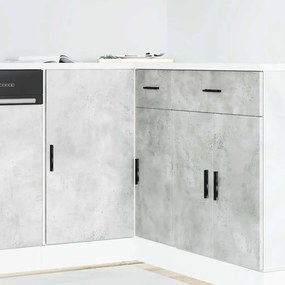 854292 vidaXL мивка база кабинет Lyon бетон сив инженерна дървесина