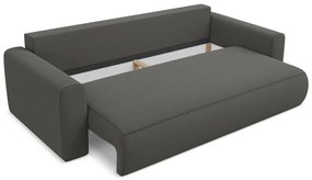 Тъмносив кадифен разтегателен диван с място за съхранение 238 cm Kapua – Makamii