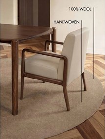 Бежов ръчно изработен вълнен кръгъл килим ø 200 cm Greenwich – Ted Baker