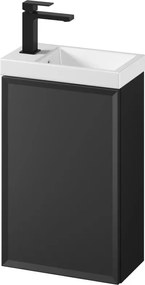 Cersanit S801-569 - Стенен шкаф за баня с мивка MILLE 40x22 см черен