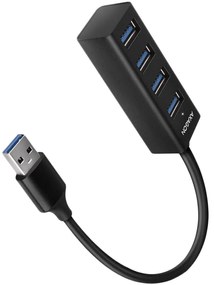 AXAGON HUE-M1AL 4x USB 3.2 Gen 1 MINI hub, metal, 1.2m USB-A cable