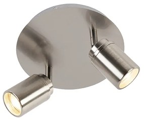 Модерен прожектор за баня стомана 2-светлина IP44 - Ducha