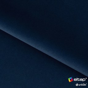 Тъмносиньо двойно легло 140x200 cm тапицирано с място за съхранение с включена подматрачна рамка Plissa – ELTAP