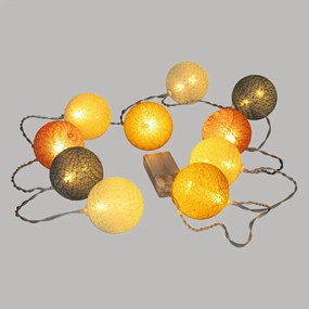 Детски лампички гирлянд с батерии atmosphera Oya, 10 топки, 175 cm, Многоцветен