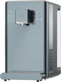 Диспенсър за вода ELIXIR Pro Plus, 2200W, Затопляне 18 л/ч, 42-90°C, UVC стерилизация, Дисплей, Многостепенна филтрация, Компресорен, Сиво-син/графит