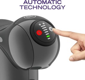 Еспресо машина Krups KP243B10 NDG GENIO S ANTHRACITE, 1500W, 15 bar, 0.8 л, Работа с NESCAFÉ® Dolce Gusto® капсули, LED, XL функция, Сив/антрацит