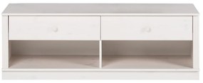 Бяла маса за телевизор от масивен бор 137x47 cm Anita – Støraa