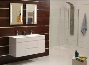 Конзолен PVC шкаф ICP 12046 "ЕВА" с умивалник, 120x46x60см