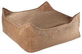 Кафяв детски пуф от рипсено кадифе Square – Wigiwama
