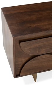 Кафява маса за телевизор от масивно манго 145x55x40 cm Trisha – MOME