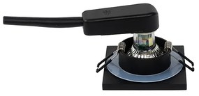 Комплект от 6 модерни вградени спота за баня черни - Doku