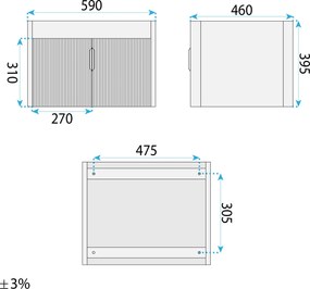 Комплект мебели за баня с мивка Astor 60cm White