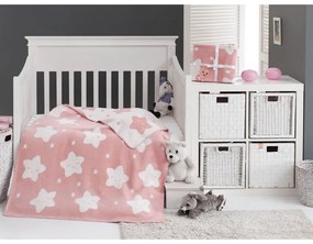 Розово бебешко одеяло от флийс 100x120 cm Star – Mijolnir