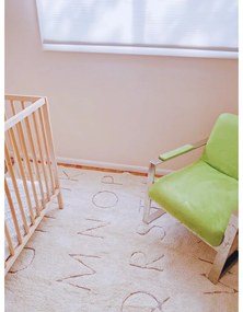 Кремав ръчно изработен памучен детски килим подходящ за пране 140x200 cm ABC – Lorena Canals