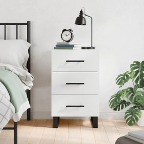 827684 vidaXL Нощно шкафче, черно, 40x40x66 см, инженерно дърво